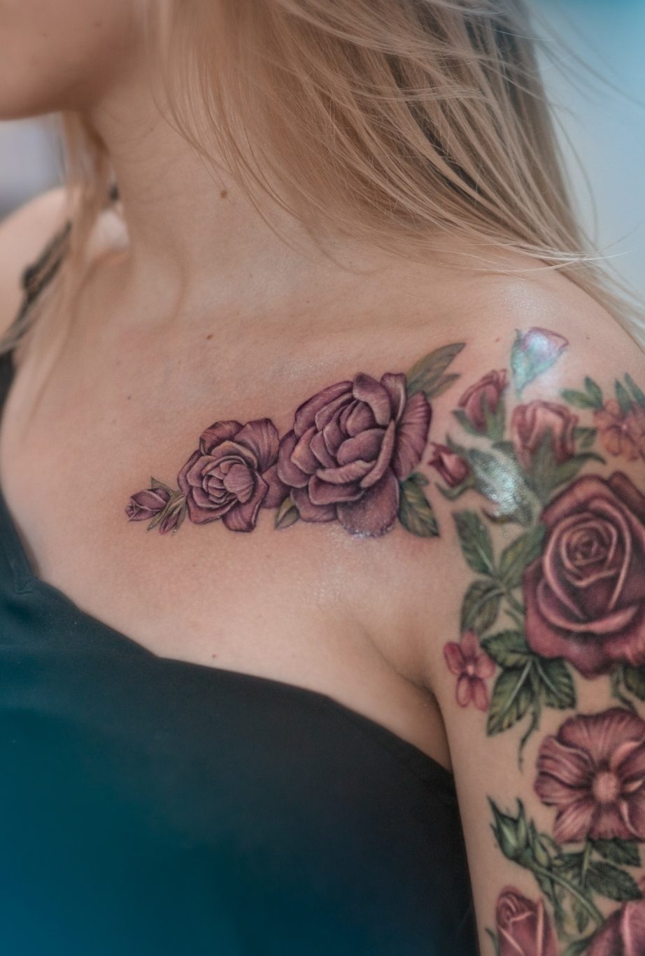 Collective Art & Tattoo Studio - Colored flower tattoo